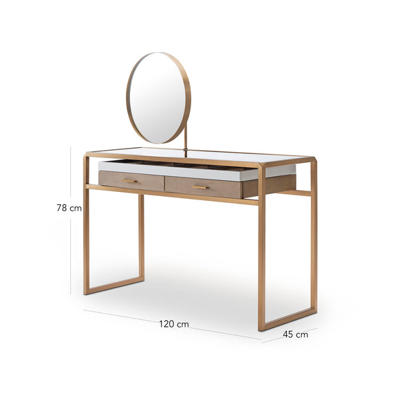 that's living minerva greige oak vanity desk vanity desks