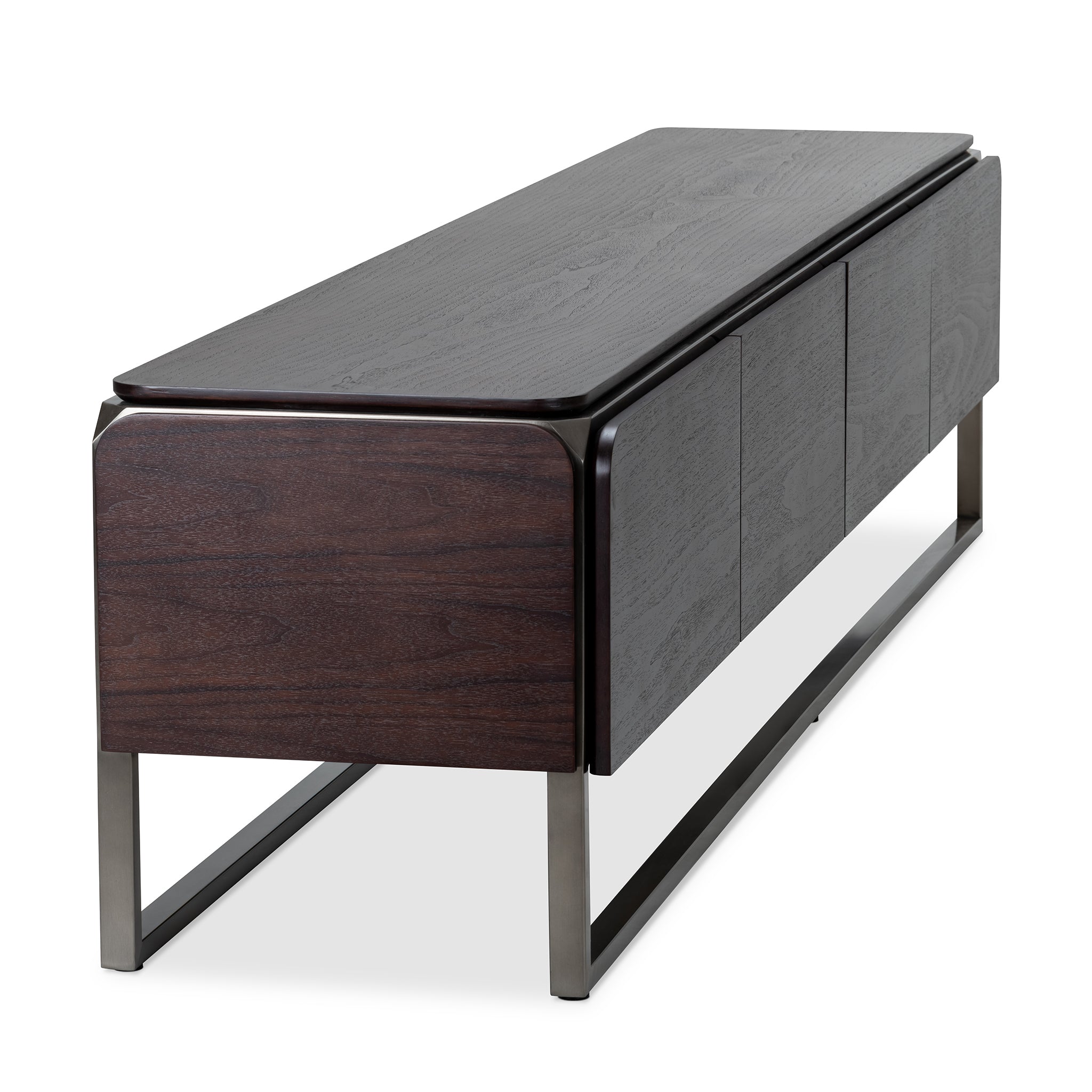 that's living castor dark walnut tv media cabinet cabinets