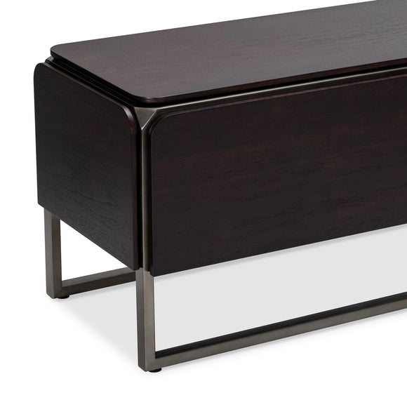 that's living castor dark walnut tv media cabinet cabinets