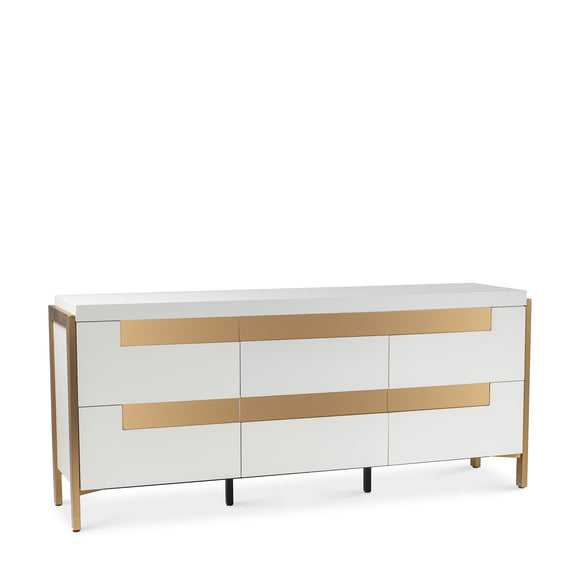that's living balmoral matte beige  6-drawer chest chests