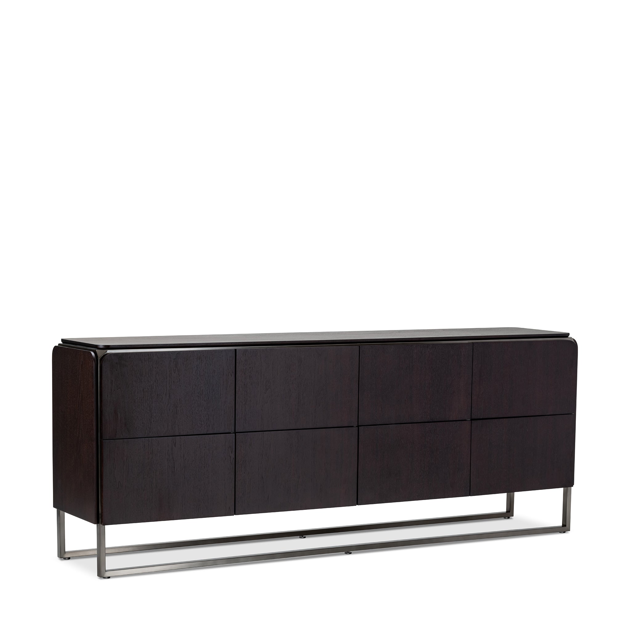 that's living castor dark walnut 8-drawer chest chests