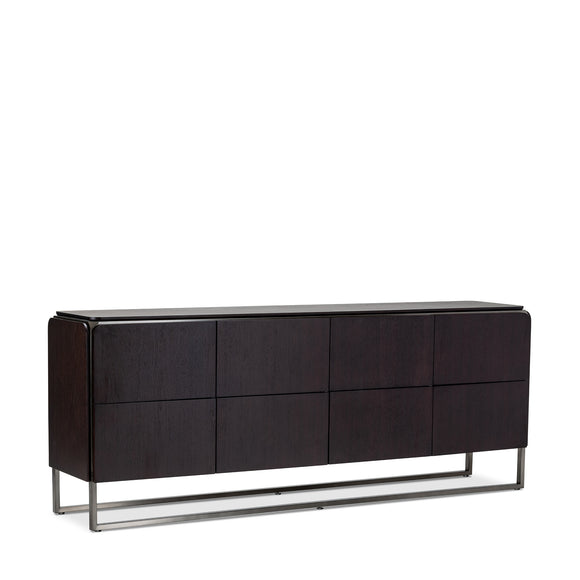 that's living castor dark walnut 8-drawer chest chests