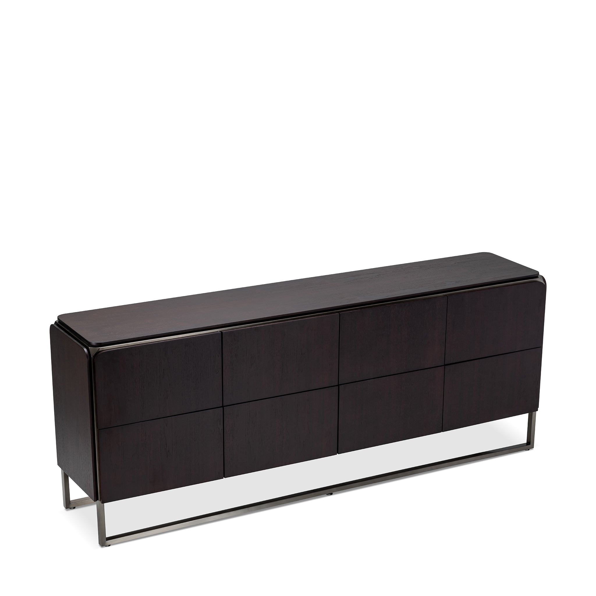 that's living castor dark walnut 8-drawer chest chests