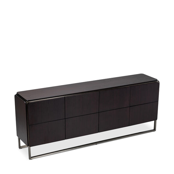 that's living castor dark walnut 8-drawer chest chests