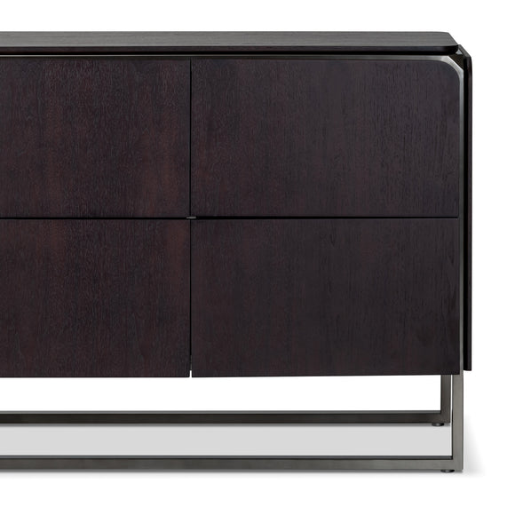that's living castor dark walnut 8-drawer chest chests