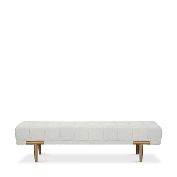 that's living dream beige boucle bench benches 