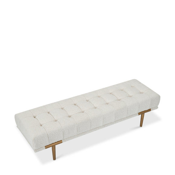 that's living dream beige boucle bench benches