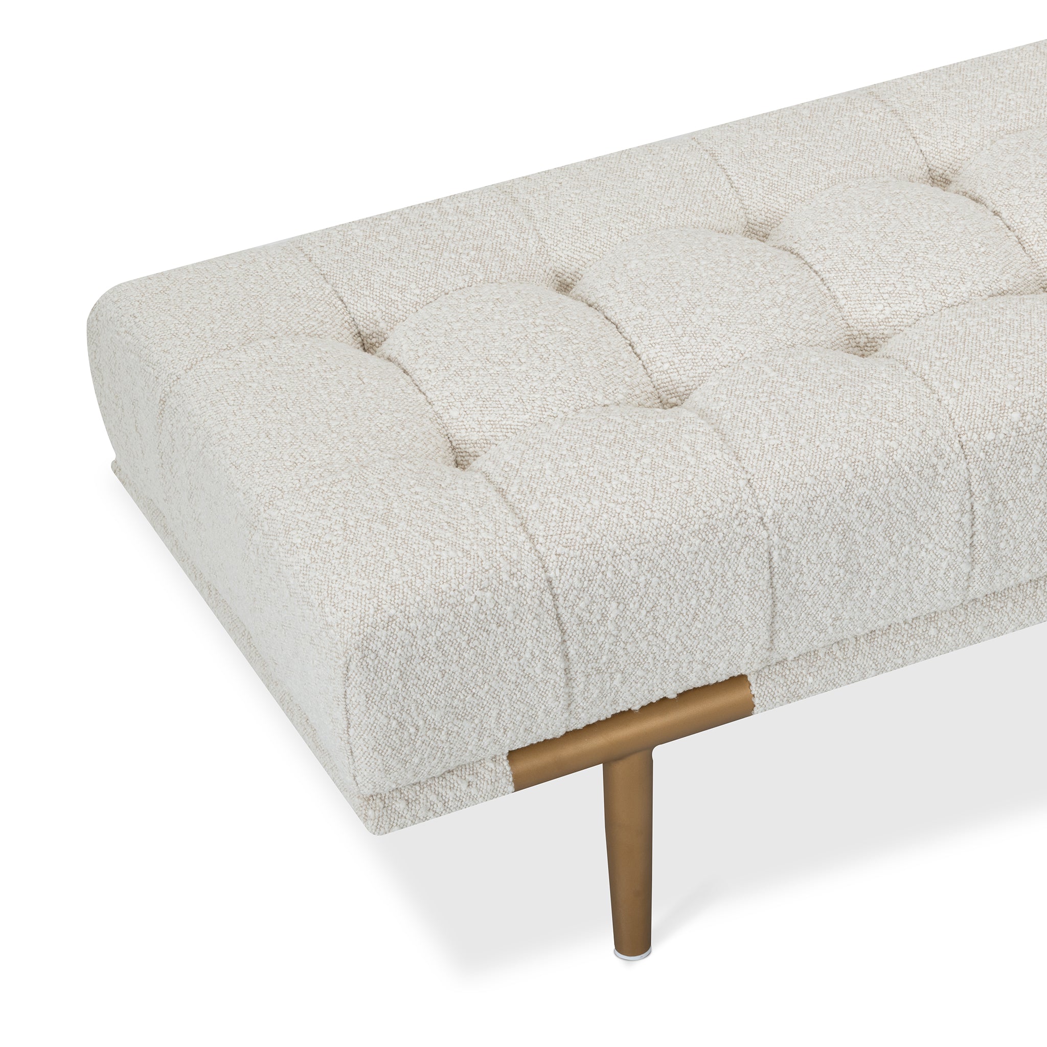 that's living dream beige boucle bench benches 