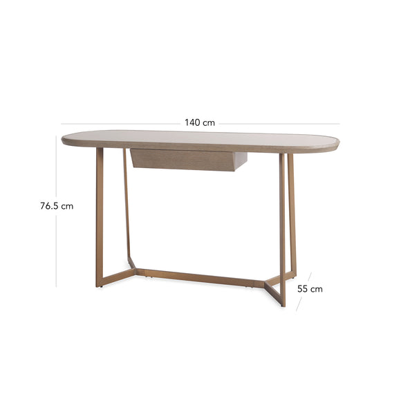 that's living bellona greige oak study desk desks