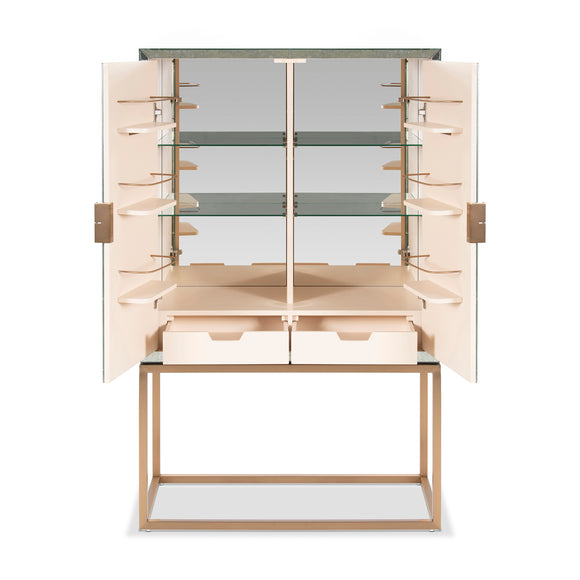 that's living gallagher brass bar cabinet bar & accessories