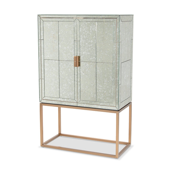 that's living gallagher brass bar cabinet bar & accessories