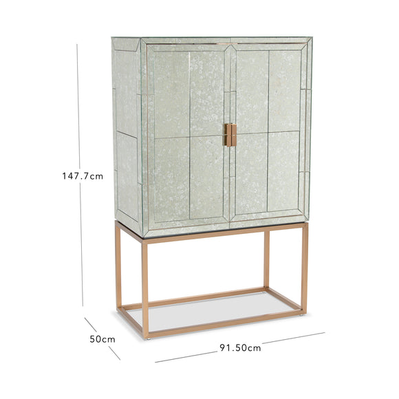 that's living gallagher brass bar cabinet bar & accessories