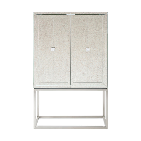 that's living gallagher silver bar cabinet bar & accessories