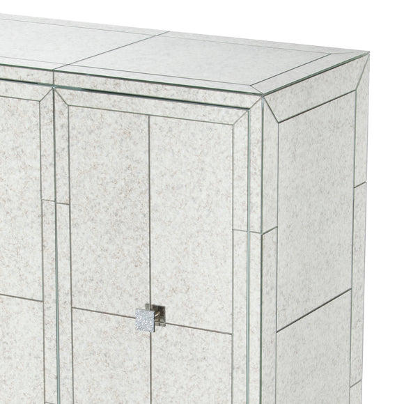 that's living gallagher silver bar cabinet bar & accessories