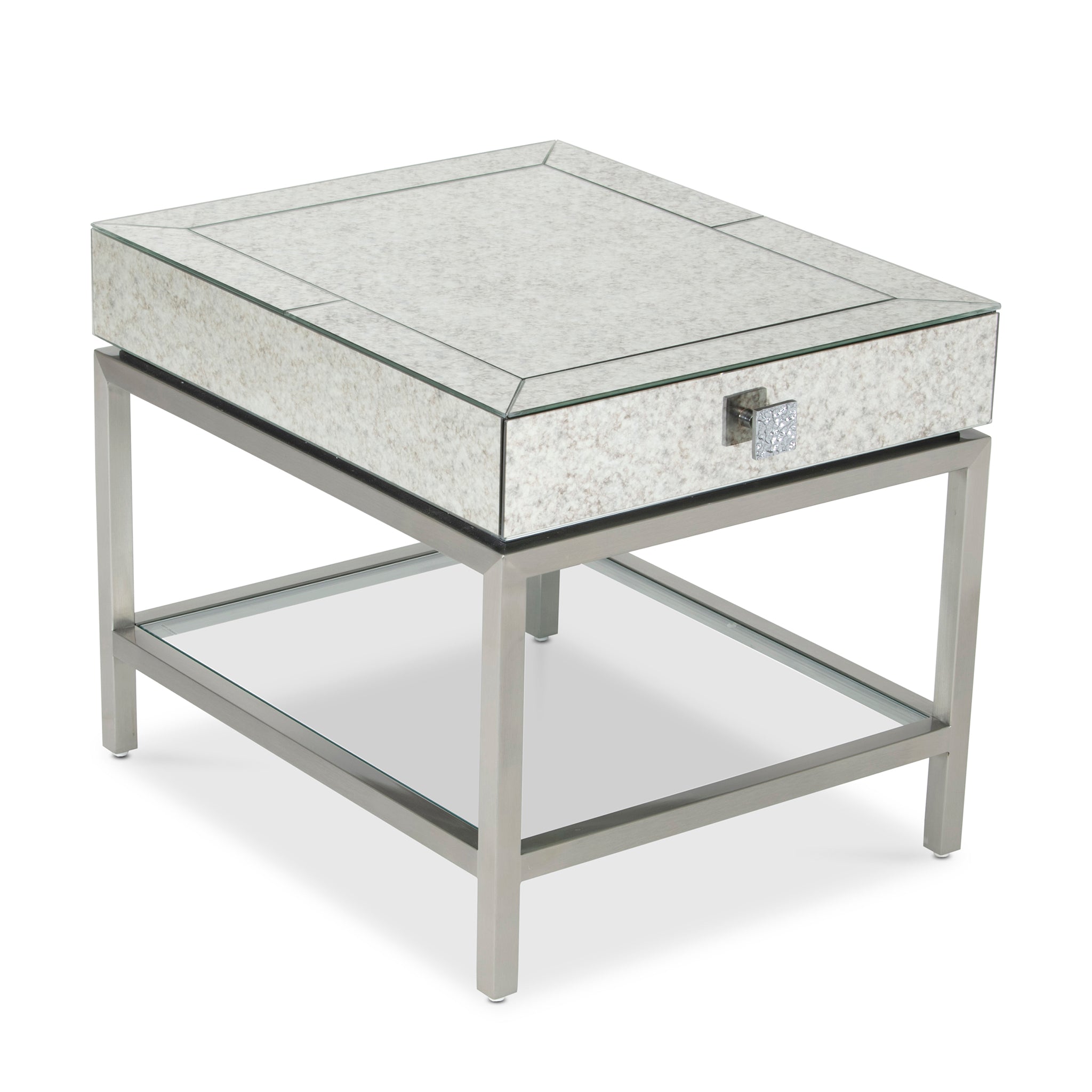that's living gallagher silver nightstand nightstands