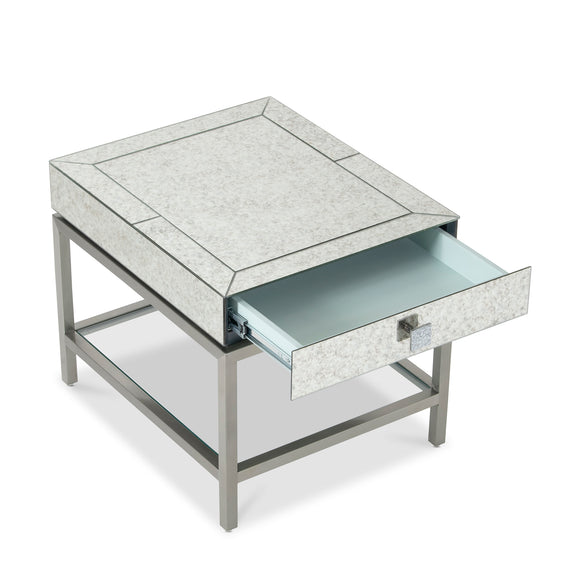 that's living gallagher silver nightstand nightstands