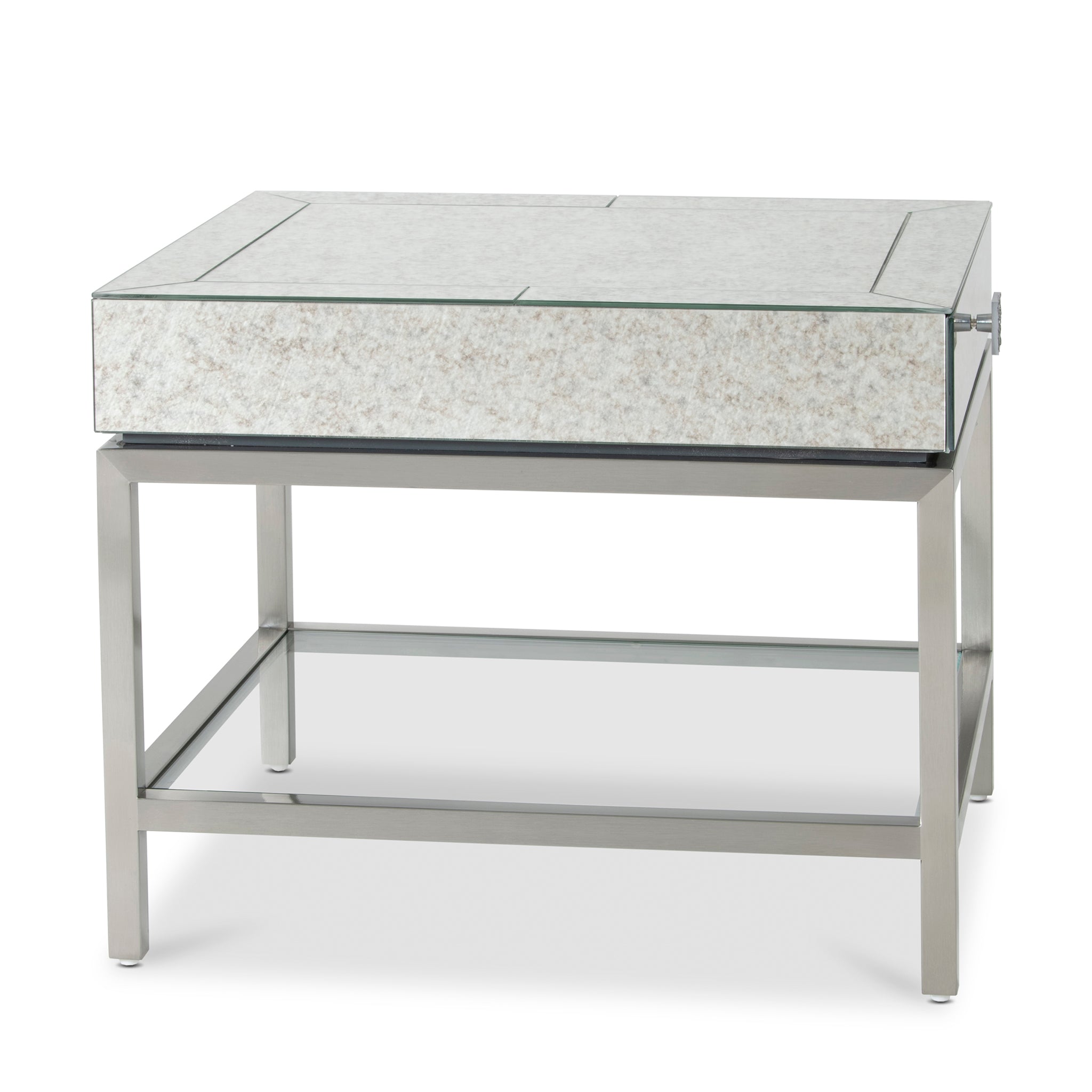 that's living gallagher silver nightstand nightstands