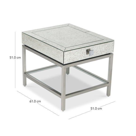 that's living gallagher silver nightstand nightstands