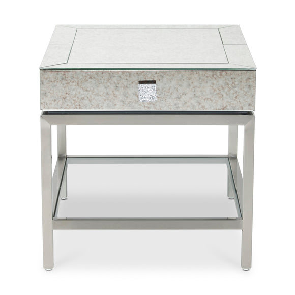 that's living gallagher silver nightstand nightstands