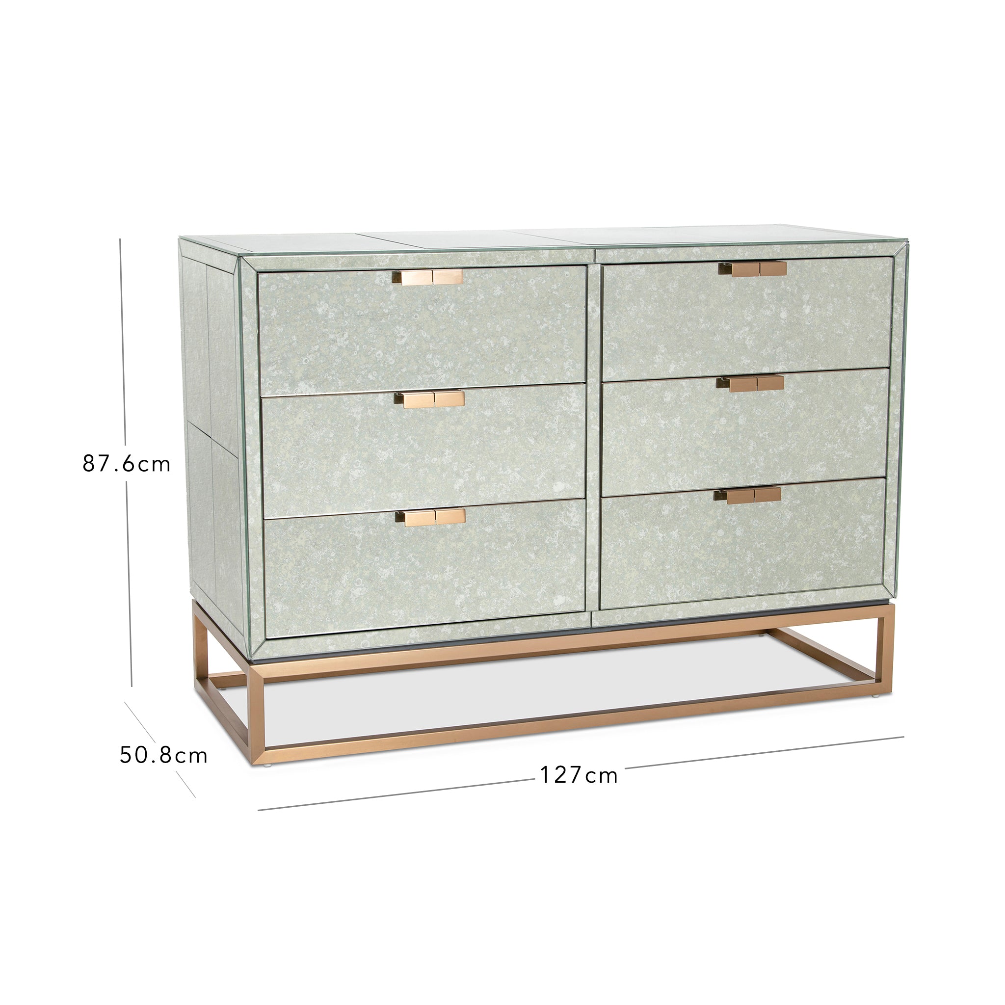 that's living gallagher brass 6-drawer chest chests