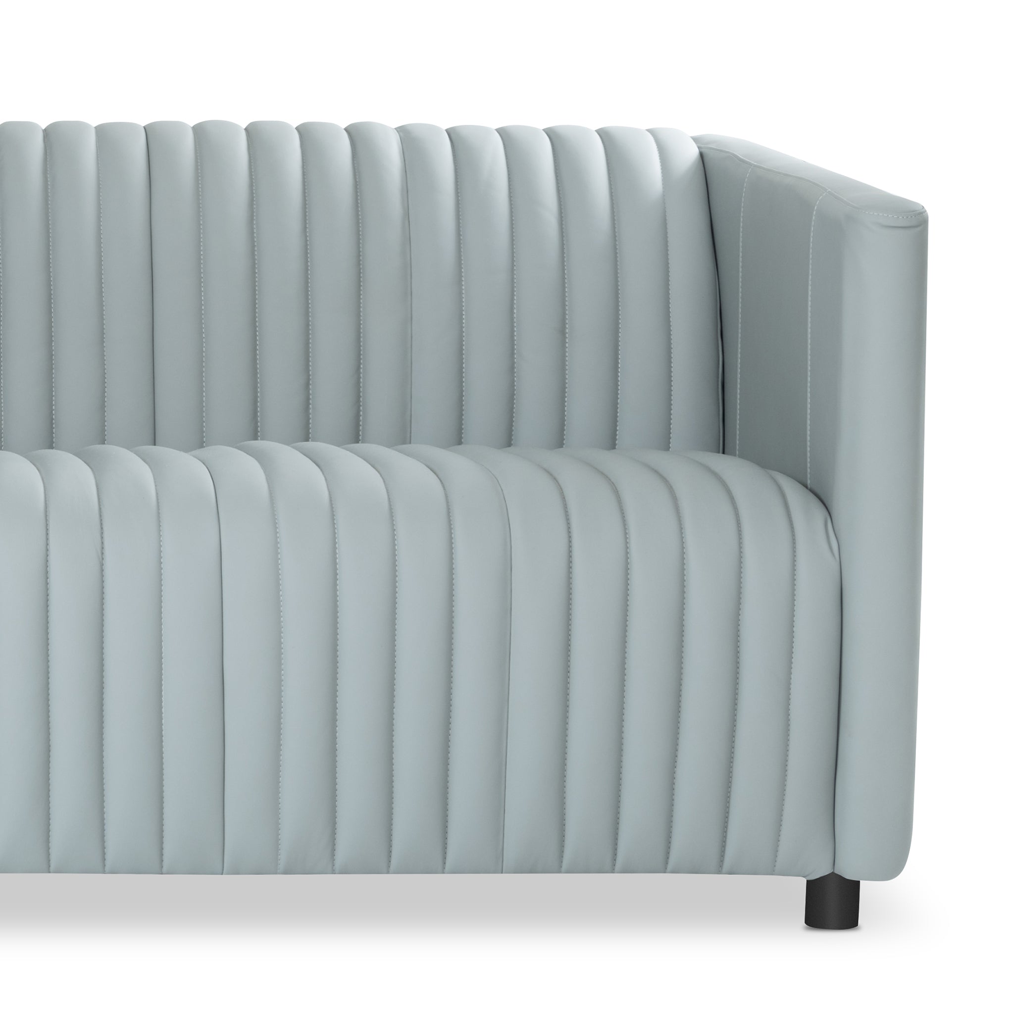 that's living giselle grey leather 2-seater sofa loveseats & sofas 