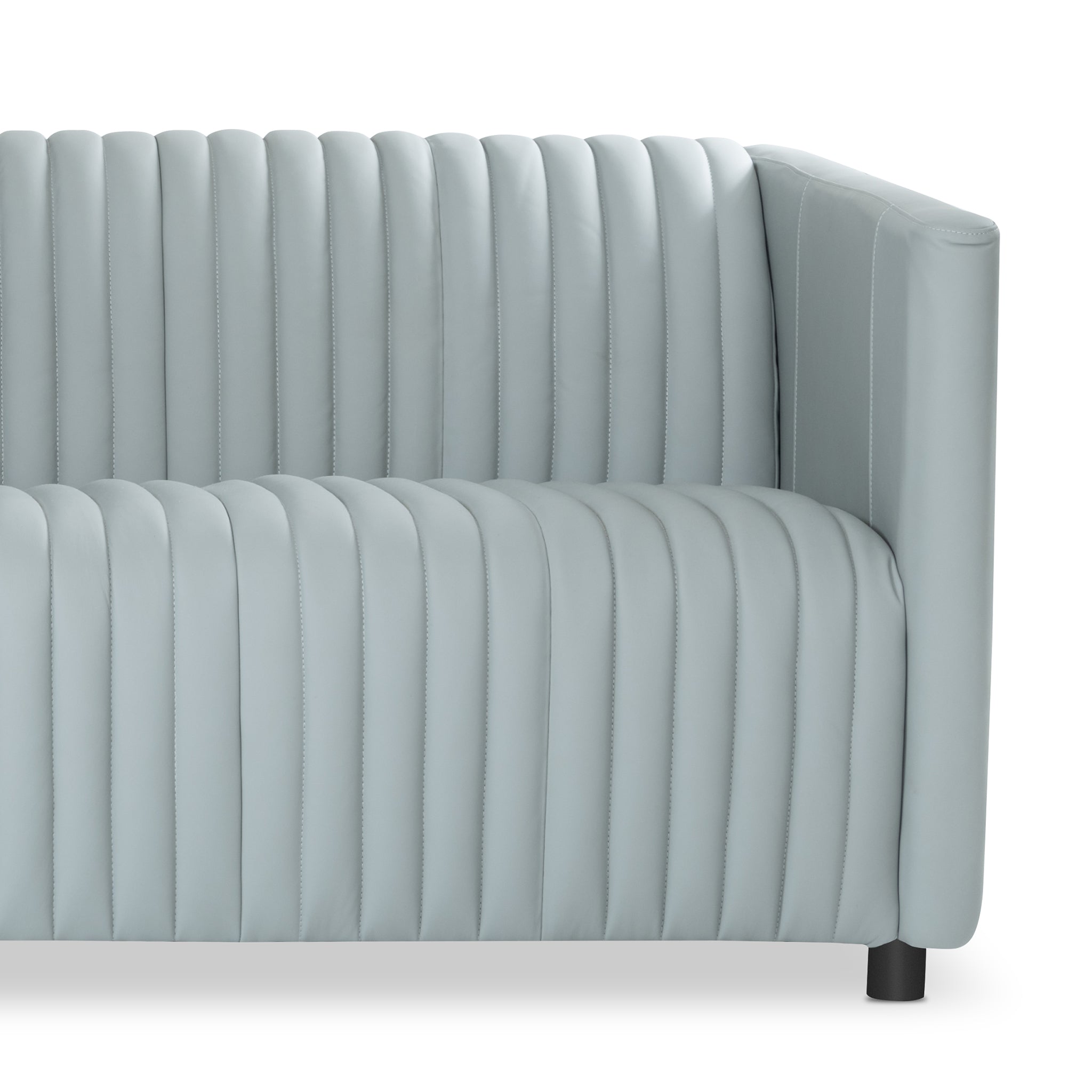 that's living giselle grey leather 2-seater sofa loveseats & sofas