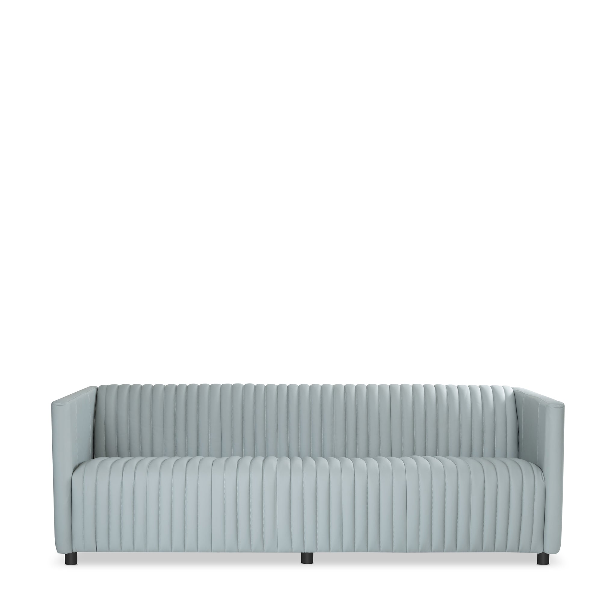 that's living giselle grey leather 2-seater sofa loveseats & sofas