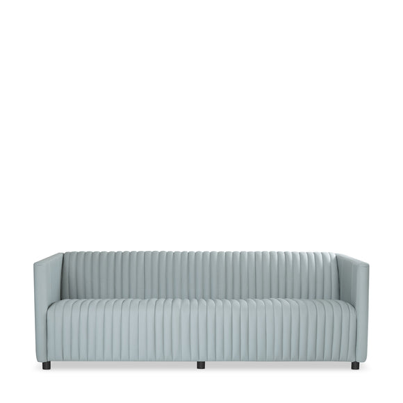that's living giselle grey leather 2-seater sofa loveseats & sofas