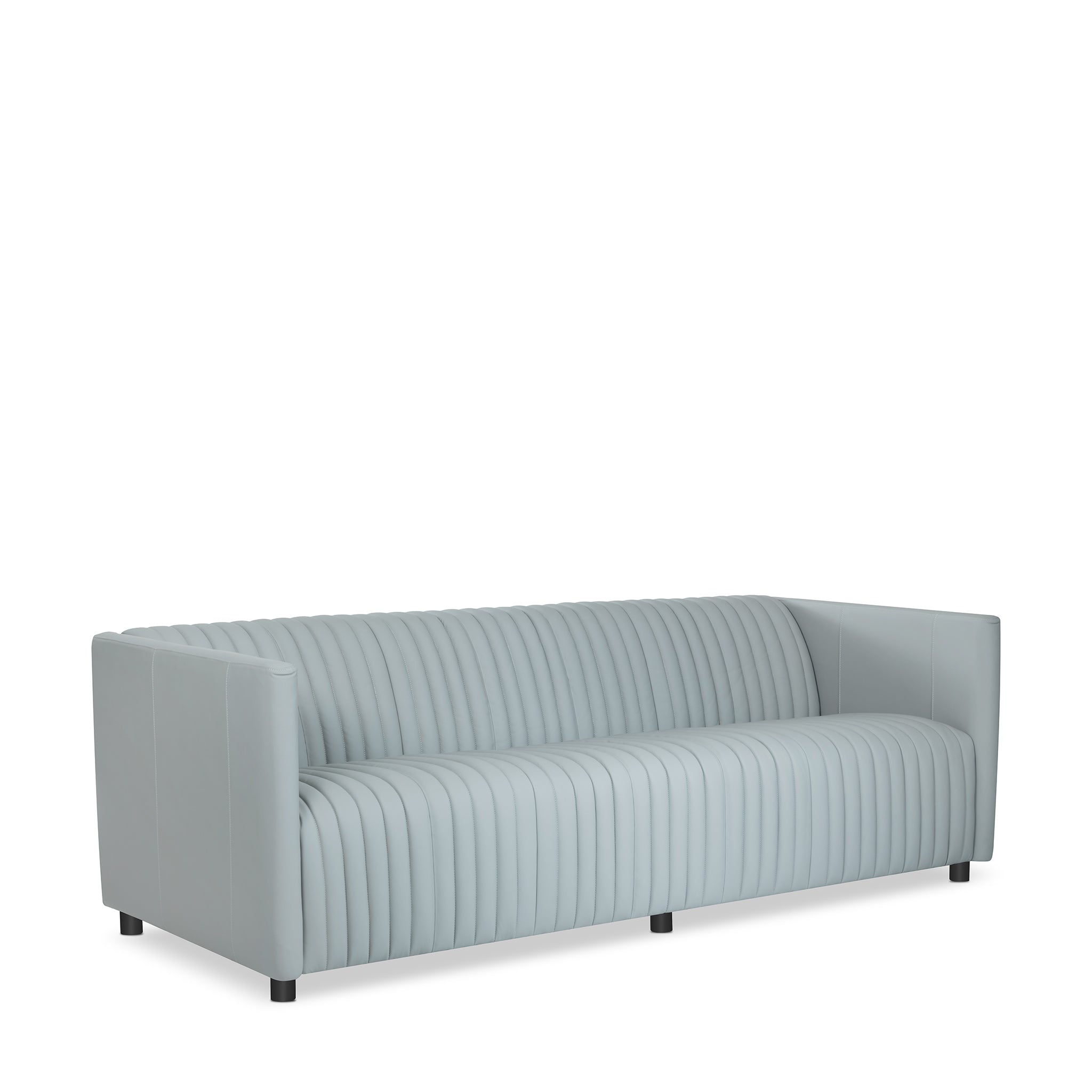 that's living giselle grey leather 2-seater sofa loveseats & sofas