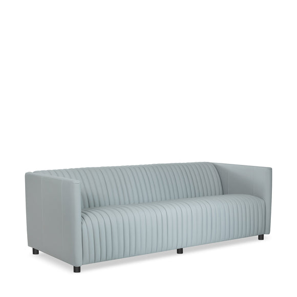 that's living giselle grey leather 2-seater sofa loveseats & sofas