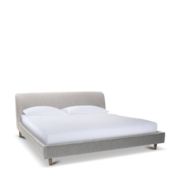 that's living blaire grey boucle us king size bed with bed slats beds