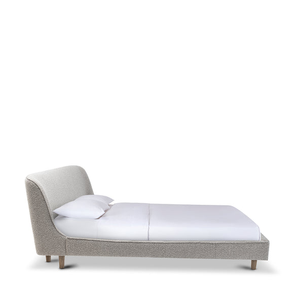 that's living blaire grey boucle us king size bed with bed slats beds