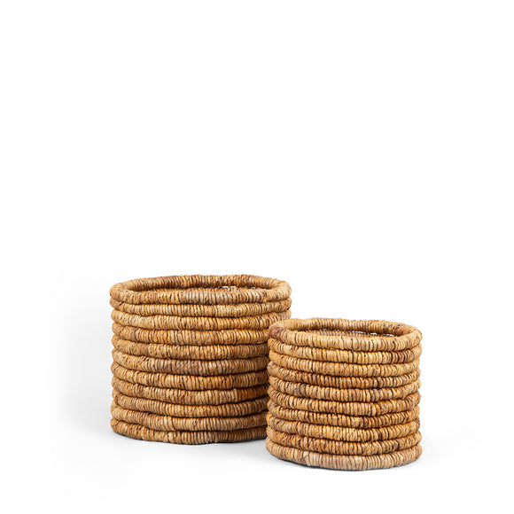 dbodhi caterpillar ambang medium basket two-tone - set of 2 baskets