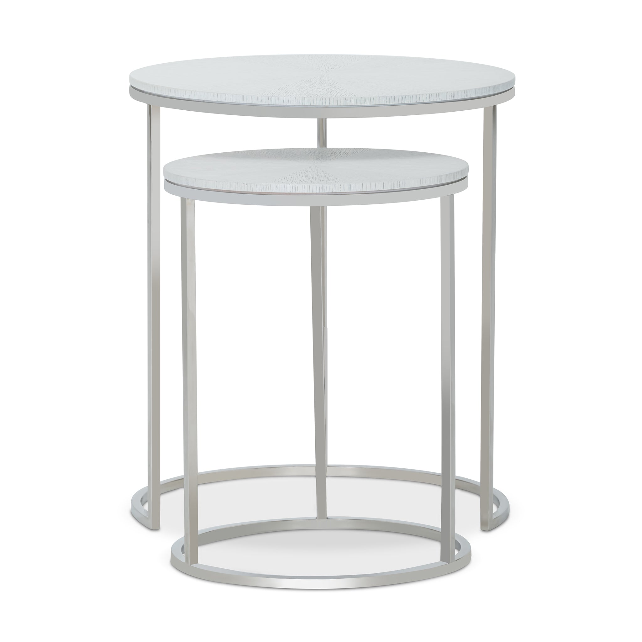 that's living gallo silver white nesting end tables end tables