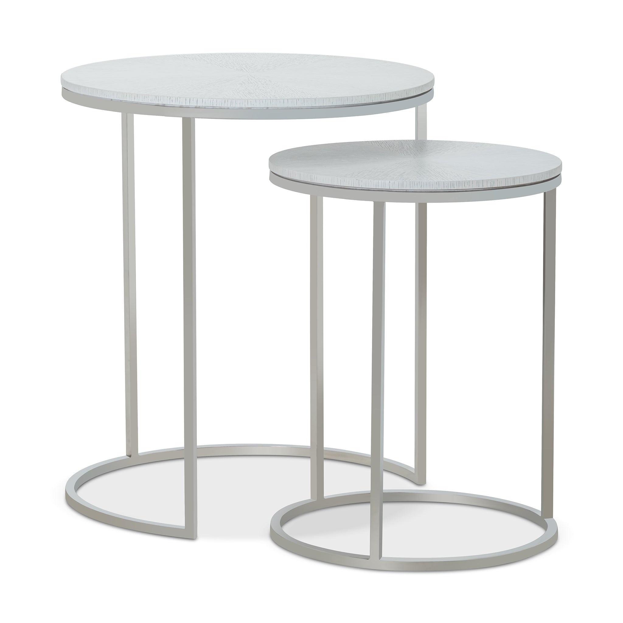that's living gallo silver white nesting end tables end tables