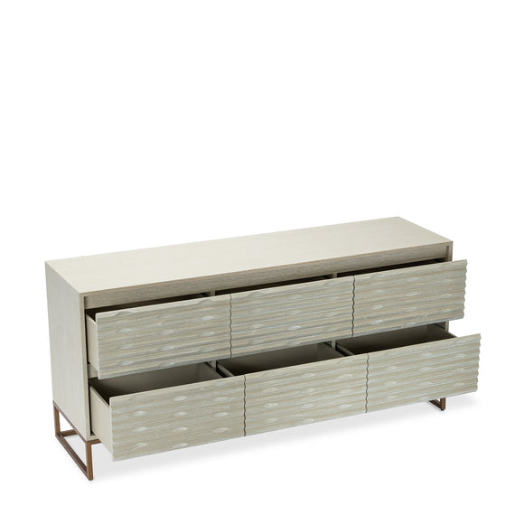 that's living insculpt light grey 6-drawer chest chests