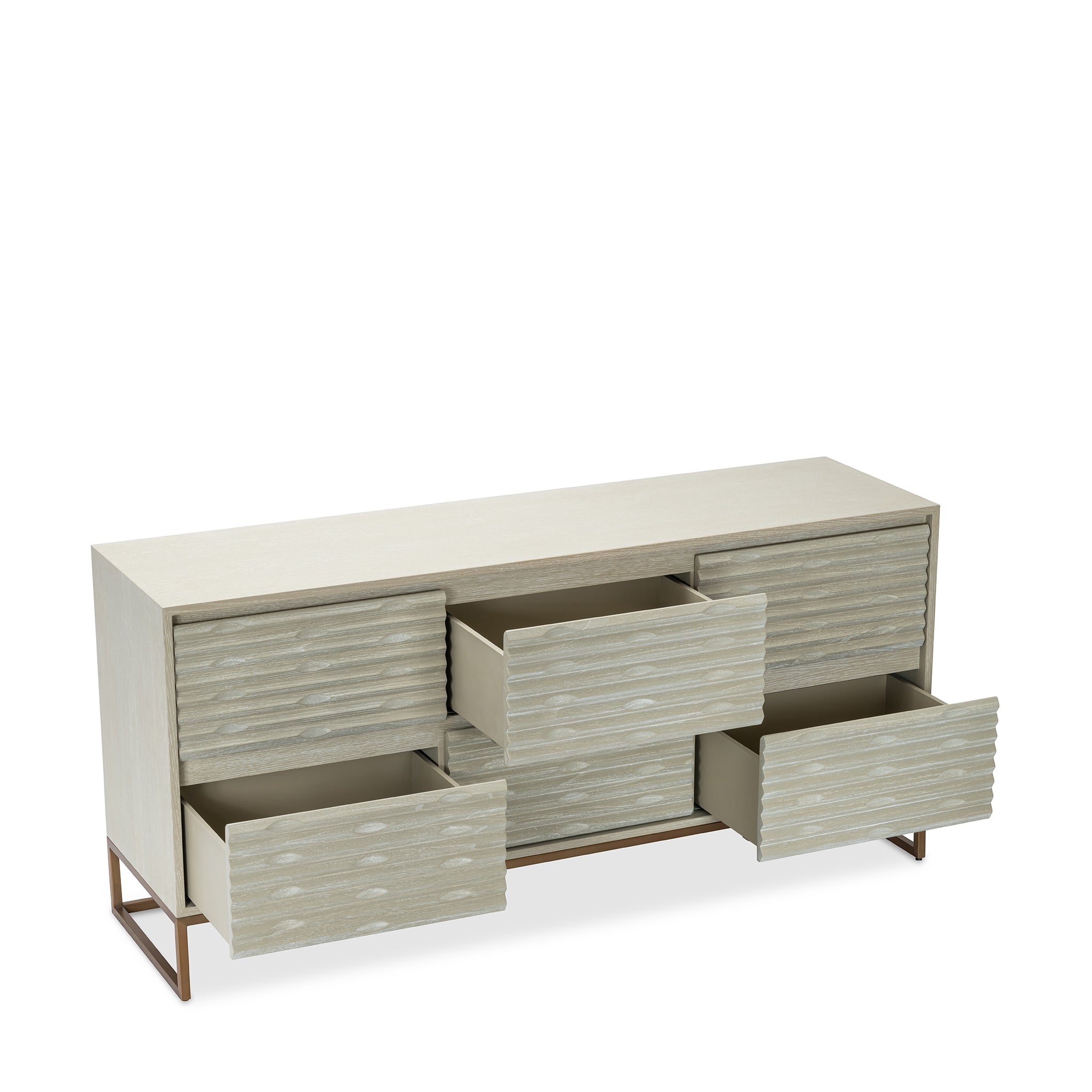 that's living insculpt light grey 6-drawer chest chests