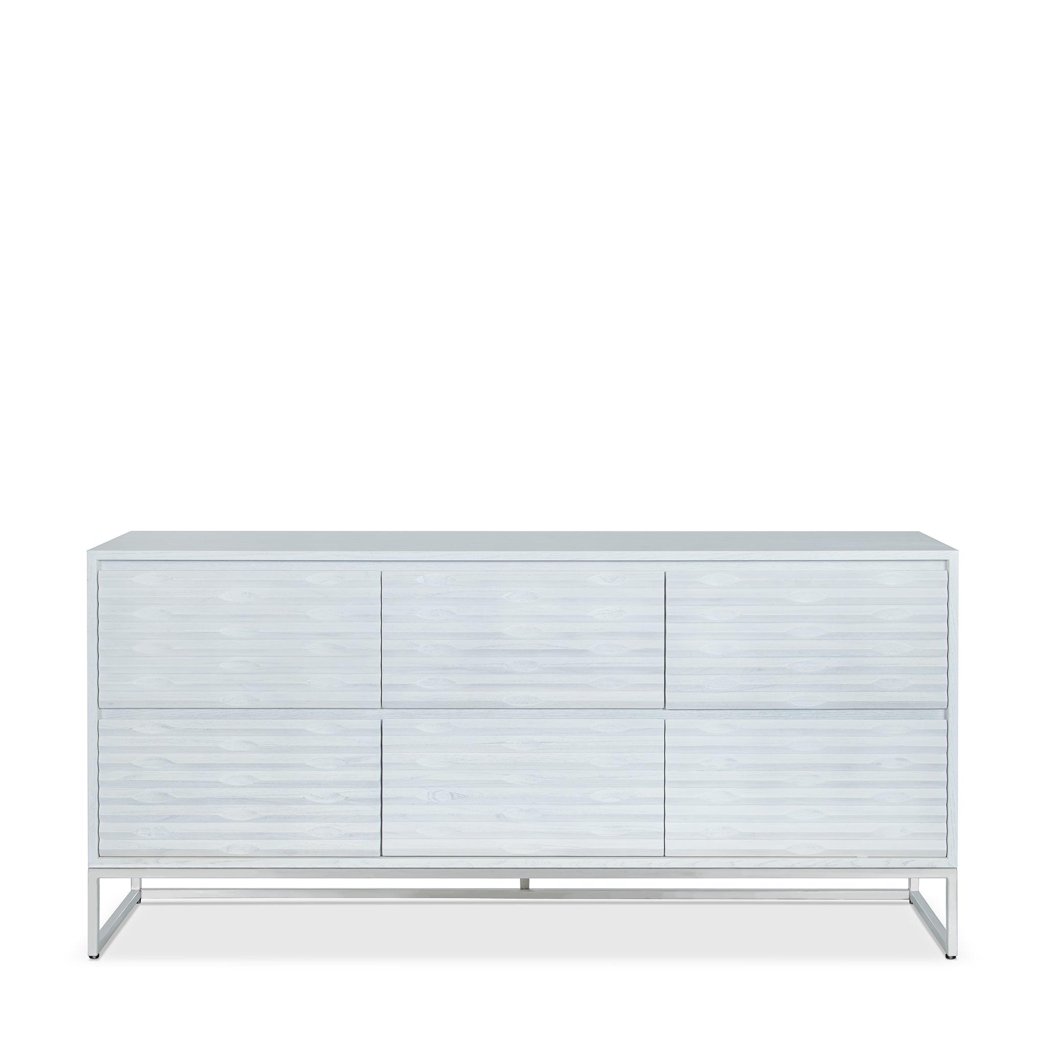 that's living insculpt silver white 6-drawer chest chests