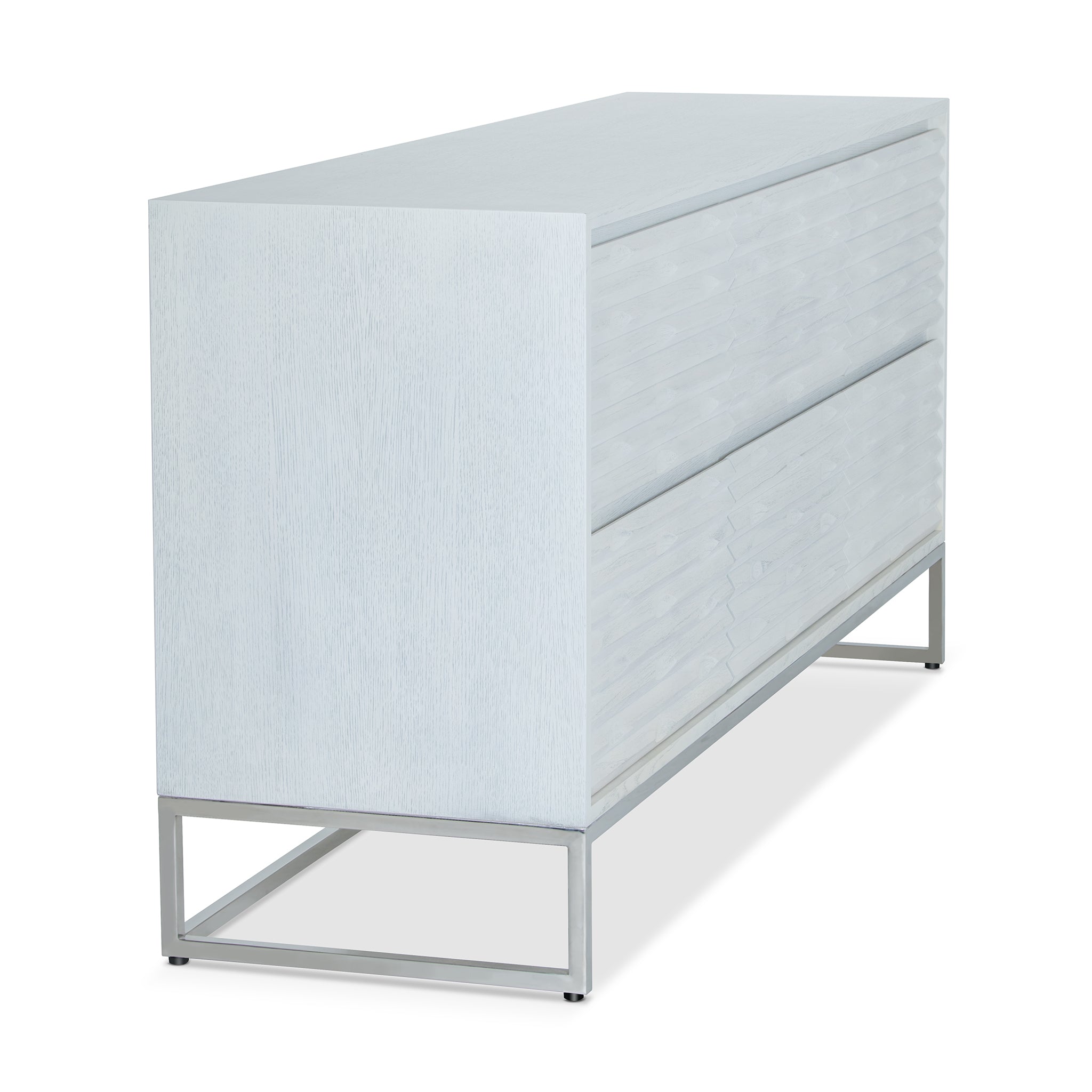 that's living insculpt silver white 6-drawer chest chests