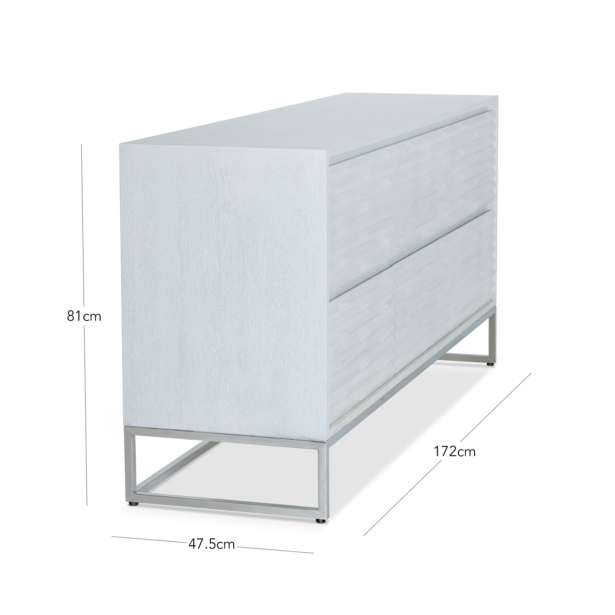 that's living insculpt silver white 6-drawer chest chests