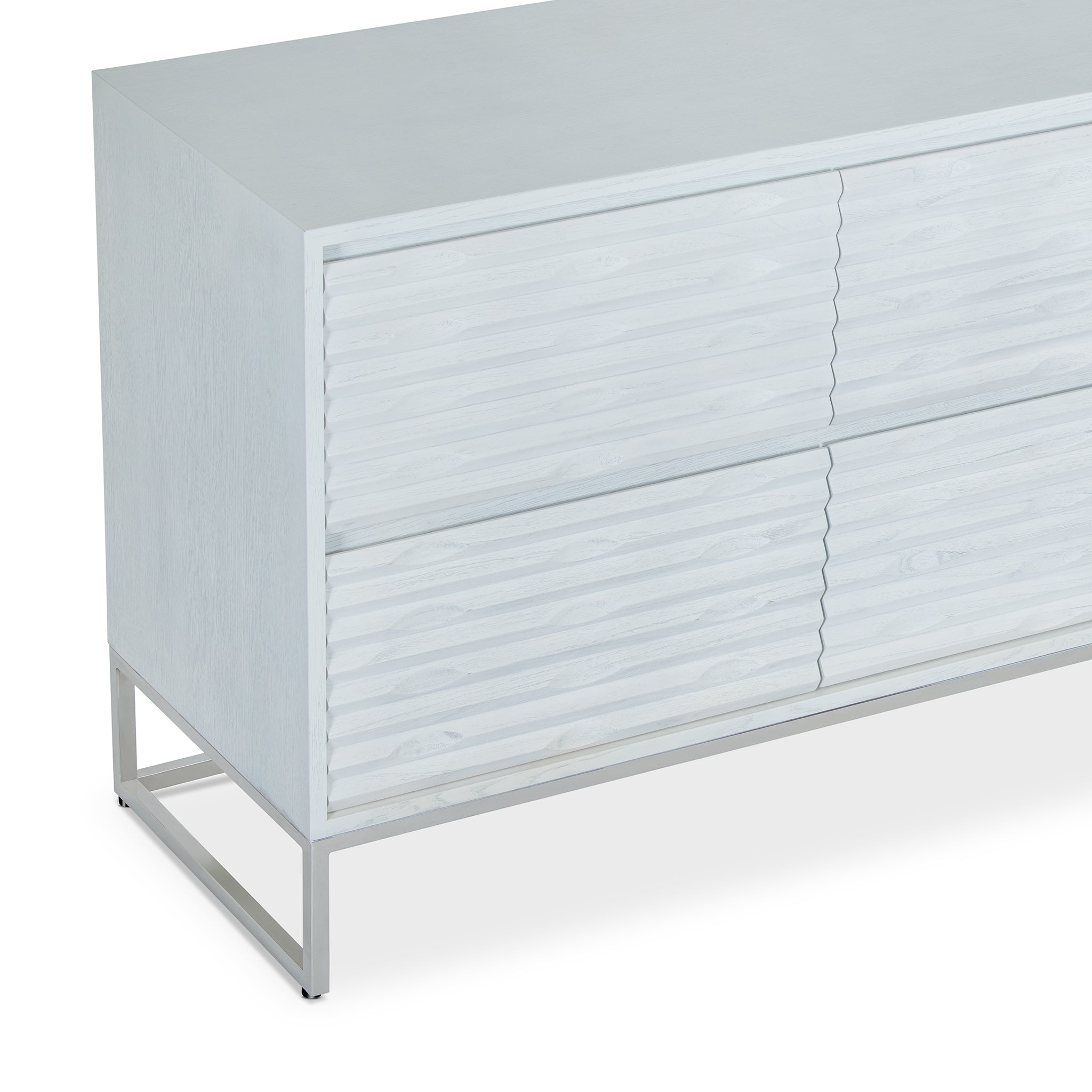 that's living insculpt silver white 6-drawer chest chests