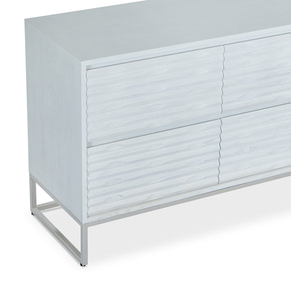 that's living insculpt silver white 6-drawer chest chests