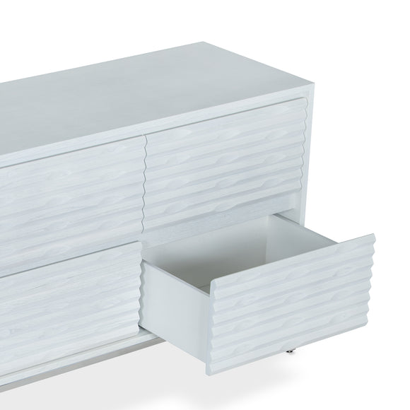 that's living insculpt silver white 6-drawer chest chests