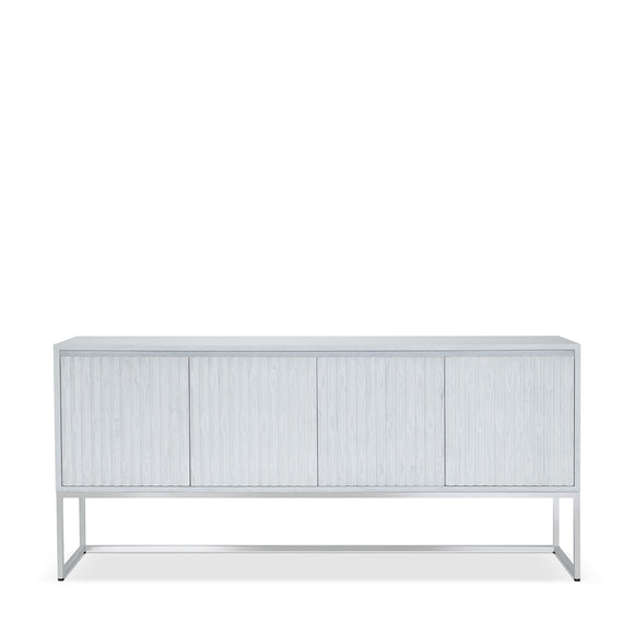 that's living insculpt silver white sideboard sideboards & buffets