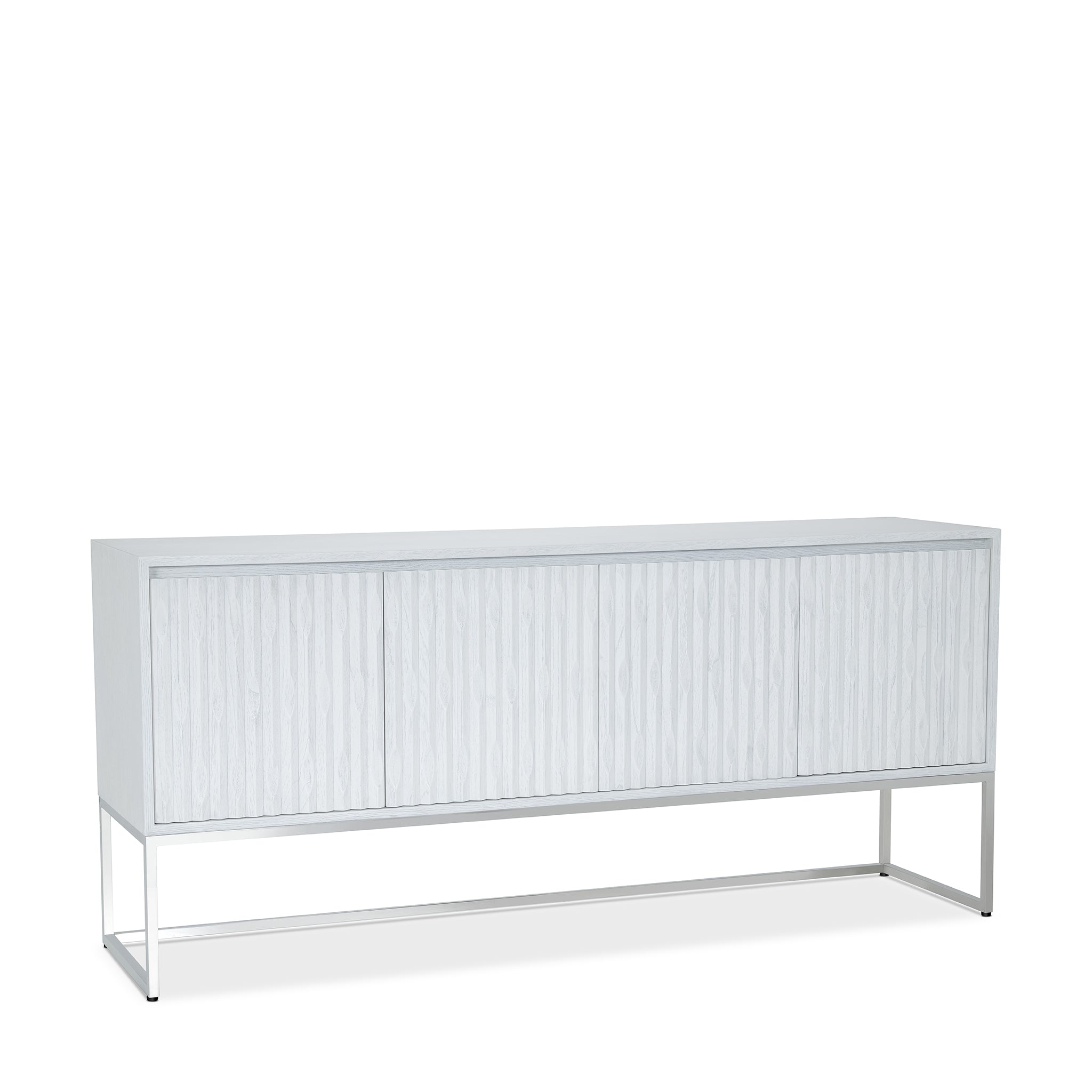 that's living insculpt silver white sideboard sideboards & buffets