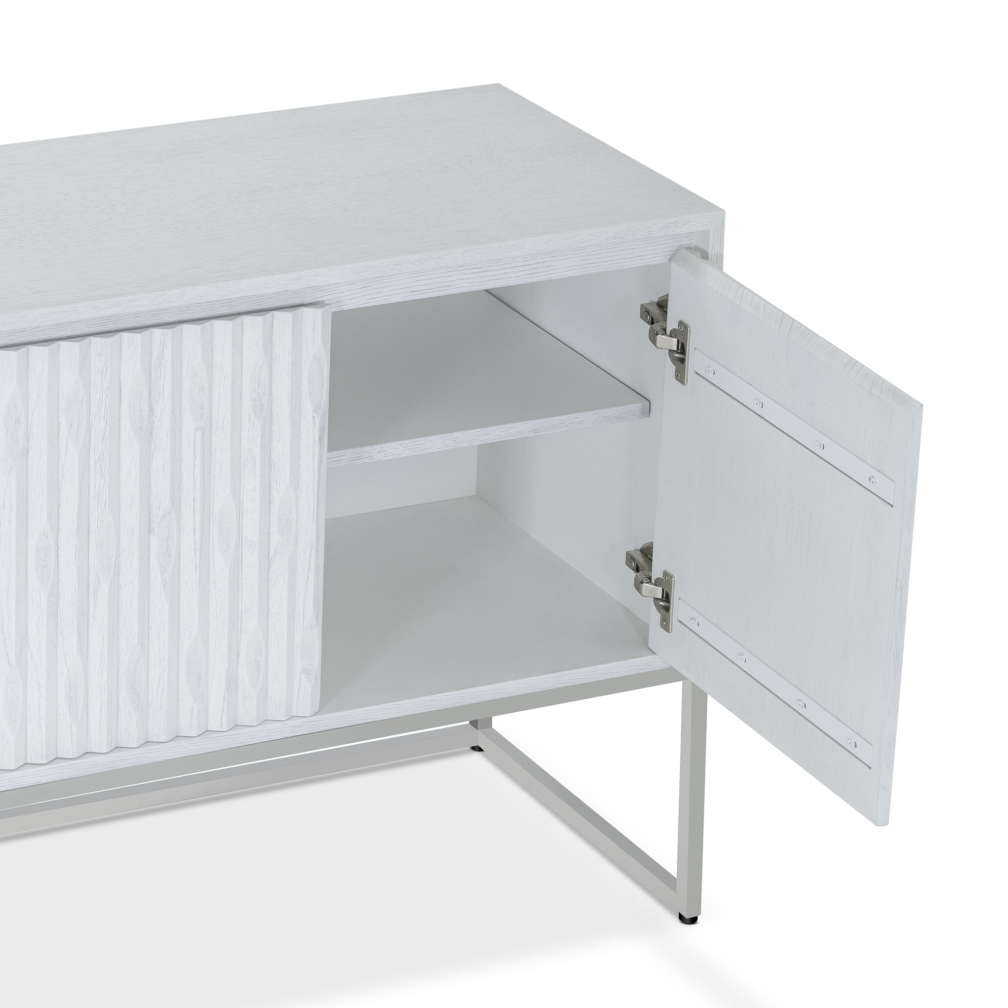 that's living insculpt silver white sideboard sideboards & buffets