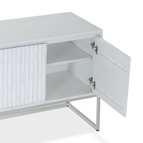 that's living insculpt silver white sideboard sideboards & buffets