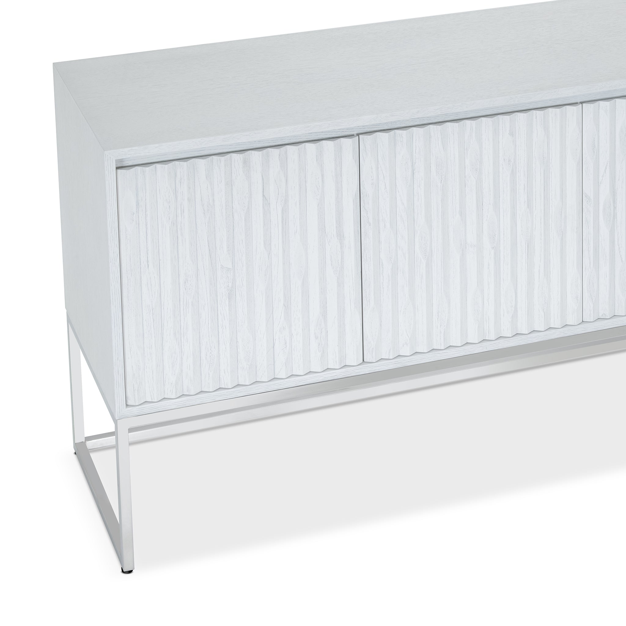 that's living insculpt silver white sideboard sideboards & buffets