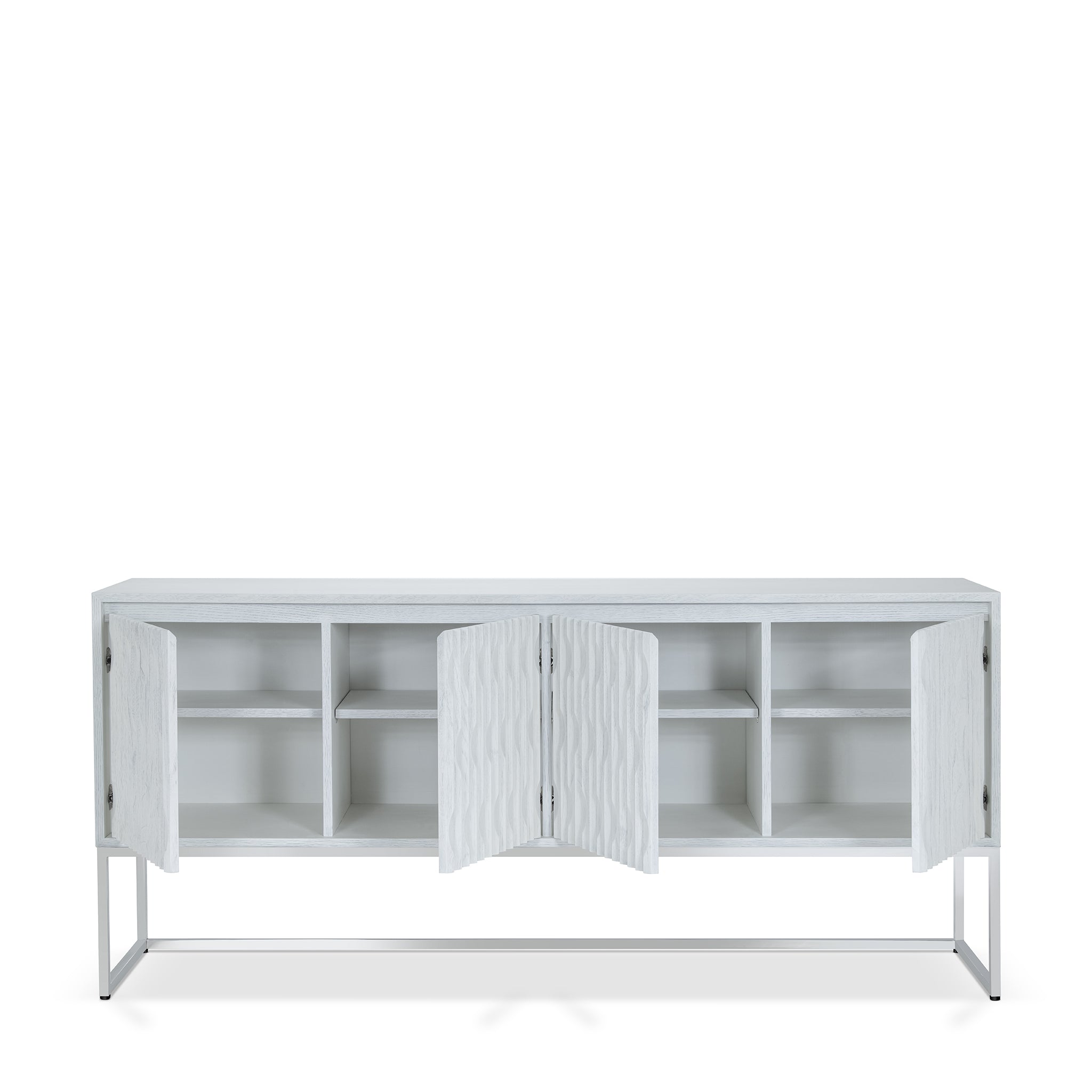 that's living insculpt silver white sideboard sideboards & buffets