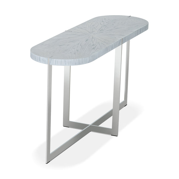 that's living rinaldi silver white console console tables